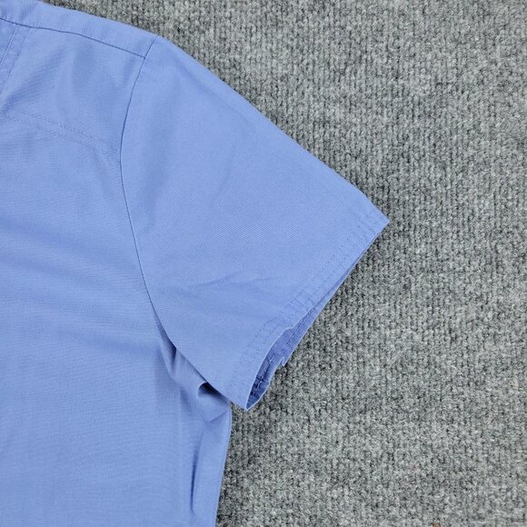 Scrubstar Scrub Top Shirt Women's Small Blue V-Neck Short Sleeve Pocket Uniform - Picture 3 of 13